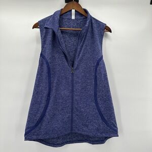 Under Armour Vest Womens XL Blue Sonic Jacket Zip Stretch Fitted Pockets 1282856